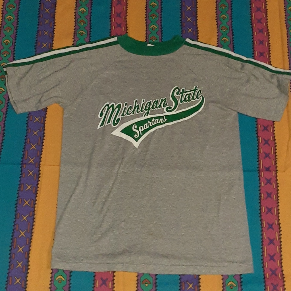 70s Michigan State Spartans Shirt Vintage Jersey Tee Msu Single Line Stitch